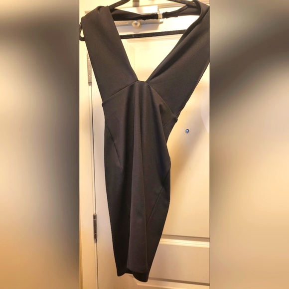 Babaton Ten stretch blsck halter dress S - Picture 1 of 1